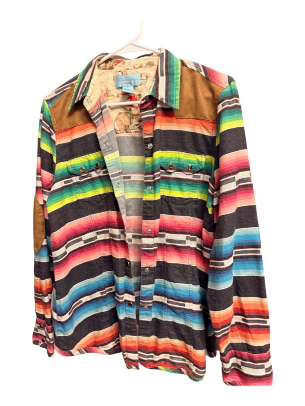 Men's Multicolor Striped Button-Up Shirt